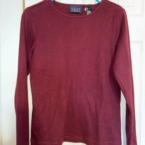 Burgundy Long Sleeve Top